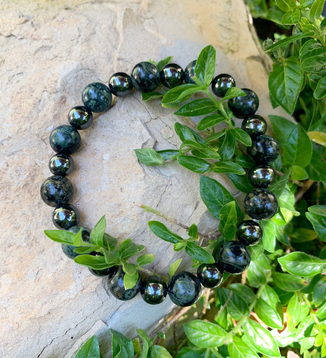 Mens Kambaba Jasper with Hematite